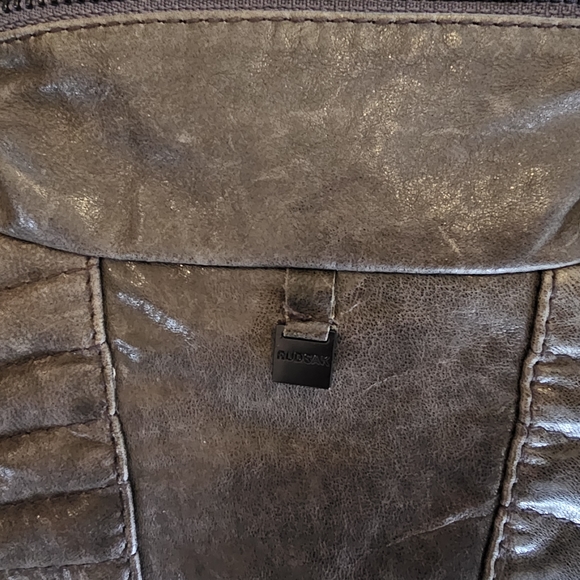 Rudsak Charcoal green leather coat - Picture 4 of 7